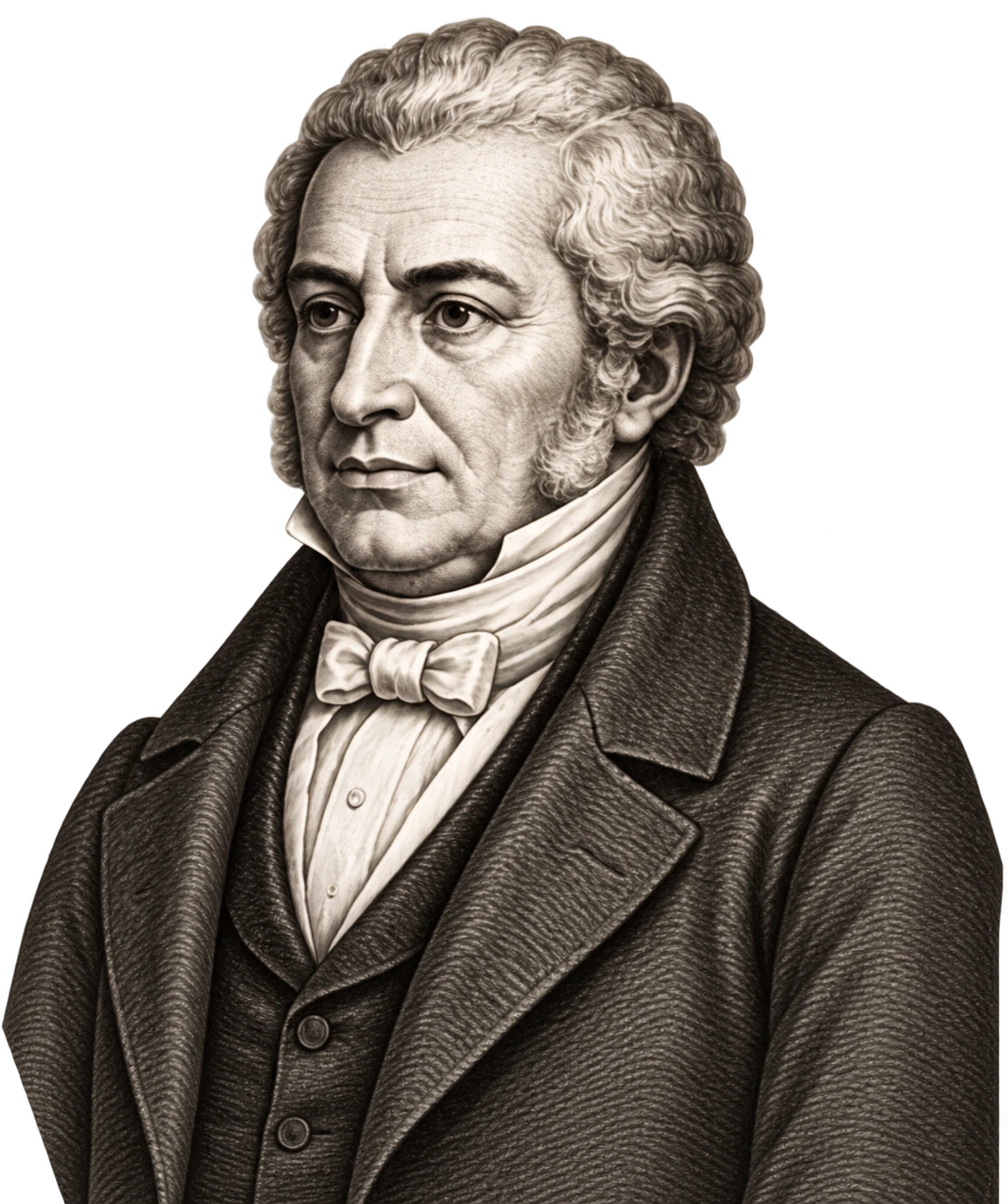 Retrato de José Bonifácio em gravura