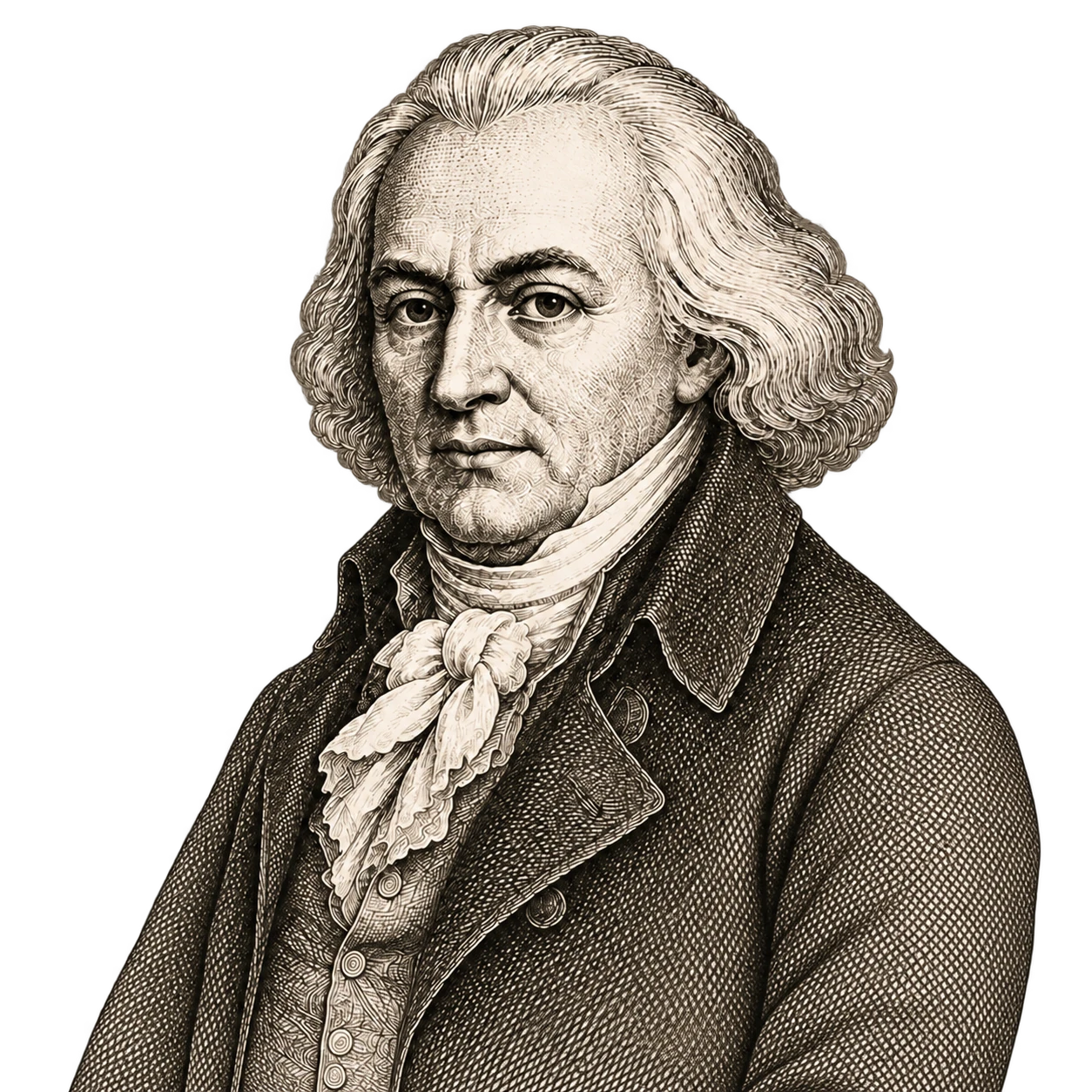 Retrato de José Bonifácio em gravura